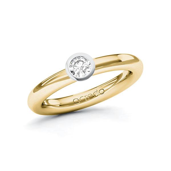 Verlobungsring in Gelbgold 585 Weissgold 585 mit zus. 0,25 ct. Brillant tw, si von acredo - A-10FKT1-GW5-3NHBSZ Verlobungsring in Gelbgold 585 Weissgold 585 mit zus. 0,25 ct. Brillant tw, si von acredo - A-10FKT1-GW5-3NHBSZ