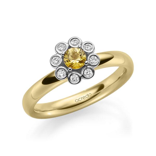 Verlobungsring in Gelbgold 585 Weissgold 585 mit zus. 0,37 ct. Brillant Saphir Gelb (A 8) tw, si von acredo - A-1391MB-GW5-1WPTIVZ Verlobungsring in Gelbgold 585 Weissgold 585 mit zus. 0,37 ct. Brillant Saphir Gelb (A 8) tw, si von acredo - A-1391MB-GW5-1WPTIVZ