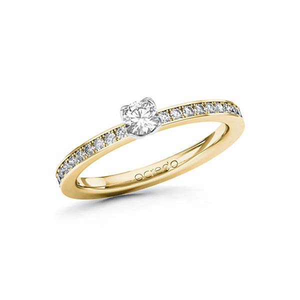 Verlobungsring in Gelbgold 585 Weißgold 585 mit zus. 0,4 ct. Brillant tw, si von acredo - A-ZWHY0-GW5-1R47KPZ Verlobungsring in Gelbgold 585 Weißgold 585 mit zus. 0,4 ct. Brillant tw, si von acredo - A-ZWHY0-GW5-1R47KPZ