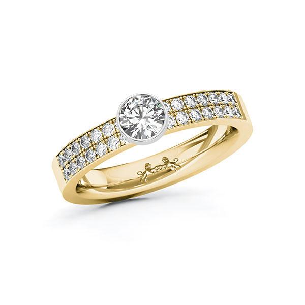 Verlobungsring in Gelbgold 585 Weißgold 750 mit 0,4 ct. + zus. 0,28 ct. Brillant tw, vs tw, si von Steinberg - Q-ZT2L3-G5-1QY4Q5Z Verlobungsring in Gelbgold 585 Weißgold 750 mit 0,4 ct. + zus. 0,28 ct. Brillant tw, vs tw, si von Steinberg - Q-ZT2L3-G5-1QY4Q5Z