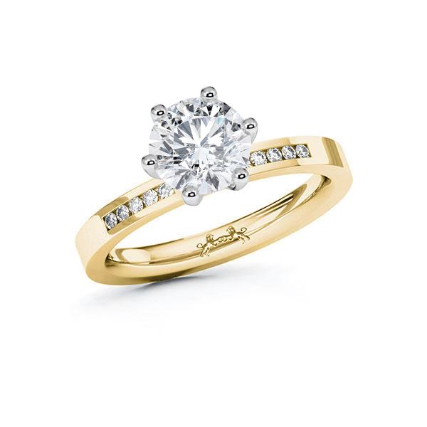 Verlobungsring in Gelbgold 585 Weißgold 750 mit 0,7 ct. + zus. 0,1 ct. Brillant tw, si von Steinberg - Q-ZT2P2-G5-1RWBFHZ Verlobungsring in Gelbgold 585 Weißgold 750 mit 0,7 ct. + zus. 0,1 ct. Brillant tw, si von Steinberg - Q-ZT2P2-G5-1RWBFHZ