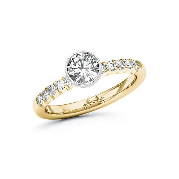 Verlobungsring in Gelbgold 585 Weißgold 750 mit 0,7 ct. + zus. 0,4 ct. Brillant tw, si tw, vs von Steinberg - Q-ZT2I2-G5-1RSNU6Z Verlobungsring in Gelbgold 585 Weißgold 750 mit 0,7 ct. + zus. 0,4 ct. Brillant tw, si tw, vs von Steinberg - Q-ZT2I2-G5-1RSNU6Z