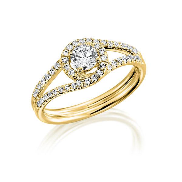 Verlobungsring in Gelbgold 750 mit 0,3 ct. + zus. 0,32 ct. Brillant tw, si tw, vs von Steinberg - Q-NJ0MW-G7-1RFJLGZ Verlobungsring in Gelbgold 750 mit 0,3 ct. + zus. 0,32 ct. Brillant tw, si tw, vs von Steinberg - Q-NJ0MW-G7-1RFJLGZ