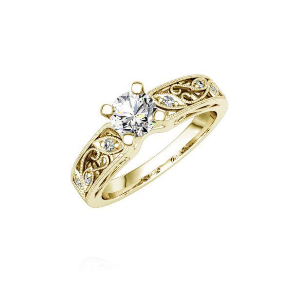 Verlobungsring in Gelbgold 750 mit 0,4 ct. + zus. 0,06 ct. Brillant tw, si tw, vs von Steinberg - Q-M3DZB-G7-1R92S2Z Verlobungsring in Gelbgold 750 mit 0,4 ct. + zus. 0,06 ct. Brillant tw, si tw, vs von Steinberg - Q-M3DZB-G7-1R92S2Z