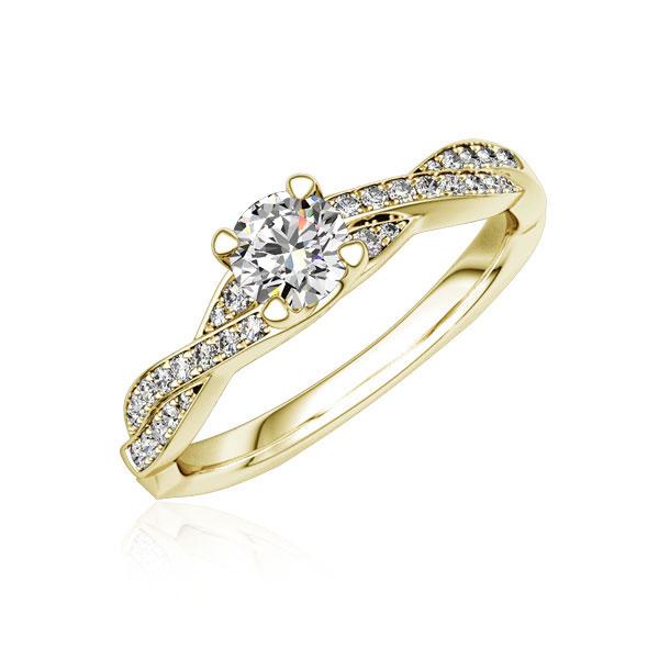 Verlobungsring in Gelbgold 750 mit 0,4 ct. + zus. 0,1 ct. Brillant tw, si tw, vs von Steinberg - Q-IWF5G-G7-1R7KBDZ Verlobungsring in Gelbgold 750 mit 0,4 ct. + zus. 0,1 ct. Brillant tw, si tw, vs von Steinberg - Q-IWF5G-G7-1R7KBDZ