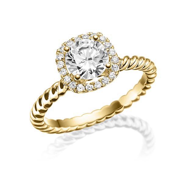 Verlobungsring in Gelbgold 750 mit 0,7 ct. + zus. 0,15 ct. Brillant tw, vs von Steinberg - Q-ZKYFR-G7-1QN8UHZ Verlobungsring in Gelbgold 750 mit 0,7 ct. + zus. 0,15 ct. Brillant tw, vs von Steinberg - Q-ZKYFR-G7-1QN8UHZ