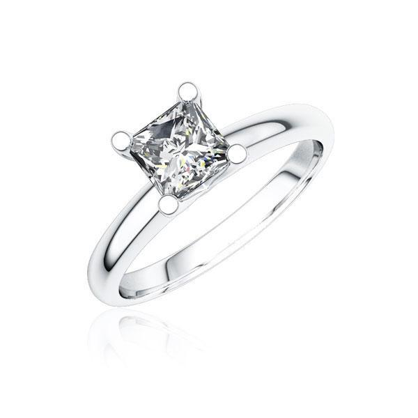 Verlobungsring in Platin 950 mit 0,4 ct. Prinzess-Diamant tw, vs von Steinberg - Q-IYFCL-W9-UZDH6Z Verlobungsring in Platin 950 mit 0,4 ct. Prinzess-Diamant tw, vs von Steinberg - Q-IYFCL-W9-UZDH6Z