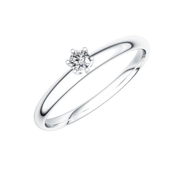Verlobungsring in Platin 950 mit zus. 0,1 ct. Brillant tw, si von 123gold - E-PVYT6-W9-1TMRAZ Verlobungsring in Platin 950 mit zus. 0,1 ct. Brillant tw, si von 123gold - E-PVYT6-W9-1TMRAZ