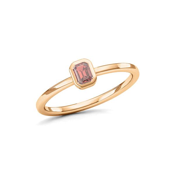 Verlobungsring in Roségold 585 1 Stein 4 x3 mm Emerald - Cut Granat von 123gold - E-11INXY-E5-1TQ6FCZ Verlobungsring in Roségold 585 1 Stein 4 x3 mm Emerald - Cut Granat von 123gold - E-11INXY-E5-1TQ6FCZ