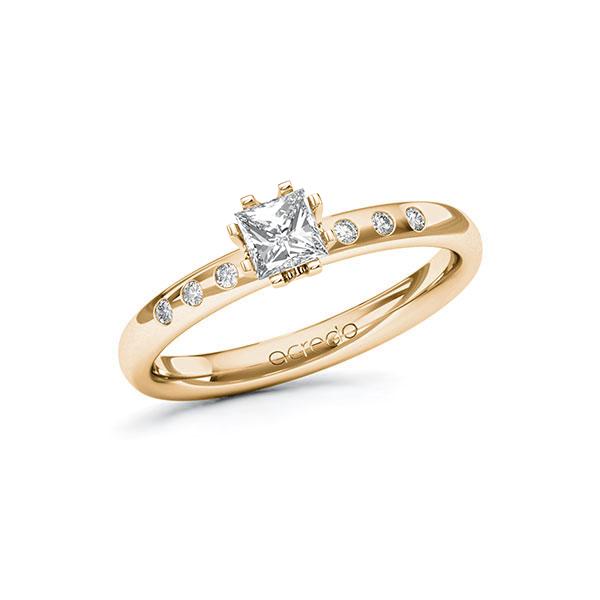 Verlobungsring in Roségold 585 mit 0,4 ct. + zus. 0,048 ct. Prinzess-Diamant tw, vs tw, si von acredo - A-ZXC7M-EE5-1R5QRIZ Verlobungsring in Roségold 585 mit 0,4 ct. + zus. 0,048 ct. Prinzess-Diamant tw, vs tw, si von acredo - A-ZXC7M-EE5-1R5QRIZ