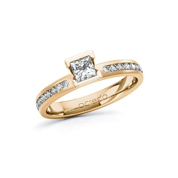 Verlobungsring in Roségold 585 mit 0,4 ct. + zus. 0,24 ct. Prinzess-Diamant tw, vs tw, si von acredo - A-10FQCQ-EE5-1R9YVAZ Verlobungsring in Roségold 585 mit 0,4 ct. + zus. 0,24 ct. Prinzess-Diamant tw, vs tw, si von acredo - A-10FQCQ-EE5-1R9YVAZ