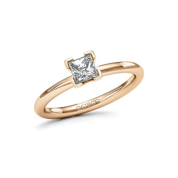 Verlobungsring in Roségold 585 mit 0,5 ct. Prinzess-Diamant tw, vs von acredo - A-115N59-EE5-1QLNLJZ Verlobungsring in Roségold 585 mit 0,5 ct. Prinzess-Diamant tw, vs von acredo - A-115N59-EE5-1QLNLJZ