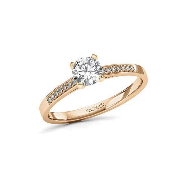 Verlobungsring in Roségold 585 mit 0,5 ct. + zus. 0,07 ct. Brillant tw, si von acredo - A-11LC4S-EE5-1TVPW1Z Verlobungsring in Roségold 585 mit 0,5 ct. + zus. 0,07 ct. Brillant tw, si von acredo - A-11LC4S-EE5-1TVPW1Z