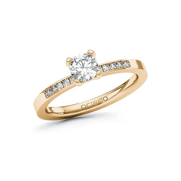Verlobungsring in Roségold 585 mit 0,5 ct. + zus. 0,1 ct. Brillant tw, si von acredo - A-10EYCH-EE5-1R7VREZ Verlobungsring in Roségold 585 mit 0,5 ct. + zus. 0,1 ct. Brillant tw, si von acredo - A-10EYCH-EE5-1R7VREZ