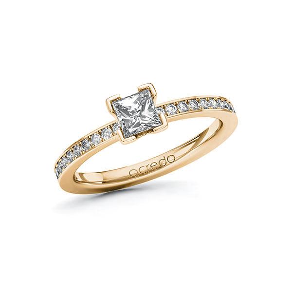 Verlobungsring in Roségold 585 mit 0,5 ct. + zus. 0,2 ct. Prinzess-Diamant tw, vs tw, si von acredo - A-107MBD-EE5-1R84EEZ Verlobungsring in Roségold 585 mit 0,5 ct. + zus. 0,2 ct. Prinzess-Diamant tw, vs tw, si von acredo - A-107MBD-EE5-1R84EEZ