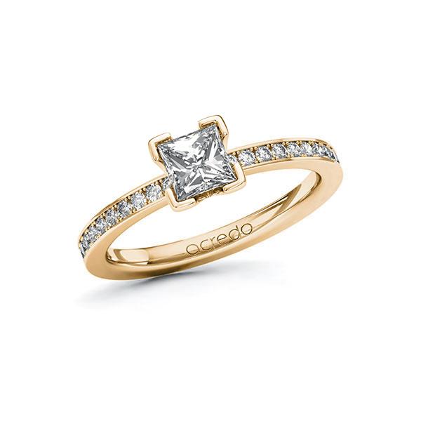 Verlobungsring in Roségold 585 mit 0,7 ct. + zus. 0,2 ct. Prinzess-Diamant tw, vs tw, si von acredo - A-101ZSU-EE5-1RDXX2Z Verlobungsring in Roségold 585 mit 0,7 ct. + zus. 0,2 ct. Prinzess-Diamant tw, vs tw, si von acredo - A-101ZSU-EE5-1RDXX2Z