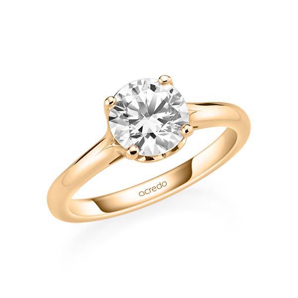 Verlobungsring in Roségold 585 mit 1,5 ct. Brillant tw, si von acredo