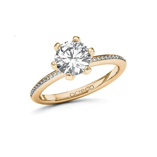 Verlobungsring in Roségold 585 mit 1,5 ct. + zus. 0,13 ct. Brillant tw, si von acredo - A-ZYLEF-EE5-1R7WYKZ Verlobungsring in Roségold 585 mit 1,5 ct. + zus. 0,13 ct. Brillant tw, si von acredo - A-ZYLEF-EE5-1R7WYKZ