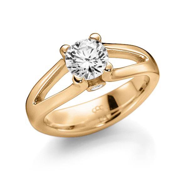 Verlobungsring in Roségold 585 mit 1 ct. beidseitiger seitlicher Brillantbesatz 2x 0,030ct Brillant tw, vs tw, si von acredo - A-10L5K4-E5-1J20VLZ Verlobungsring in Roségold 585 mit 1 ct. beidseitiger seitlicher Brillantbesatz 2x 0,030ct Brillant tw, vs tw, si von acredo - A-10L5K4-E5-1J20VLZ