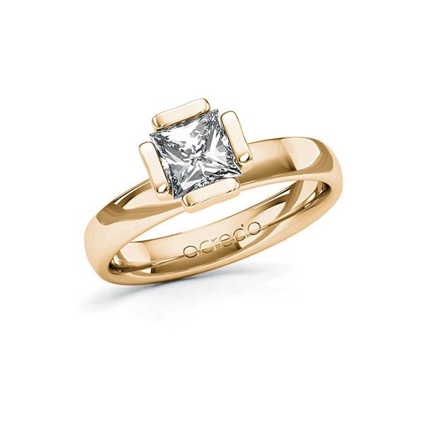 Verlobungsring in Roségold 585 mit 1 ct. Prinzess-Diamant tw, vs von acredo - A-10G50S-EE5-1QLH3BZ Verlobungsring in Roségold 585 mit 1 ct. Prinzess-Diamant tw, vs von acredo - A-10G50S-EE5-1QLH3BZ