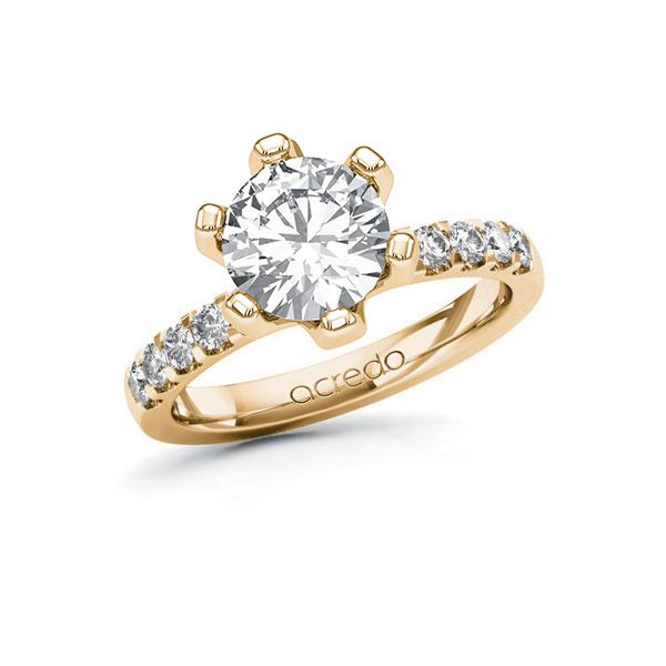 Verlobungsring in Roségold 585 mit 2 ct. + zus. 0,3 ct. Brillant tw, vs tw, si von acredo - A-10ELRA-EE5-1R22IAZ Verlobungsring in Roségold 585 mit 2 ct. + zus. 0,3 ct. Brillant tw, vs tw, si von acredo - A-10ELRA-EE5-1R22IAZ
