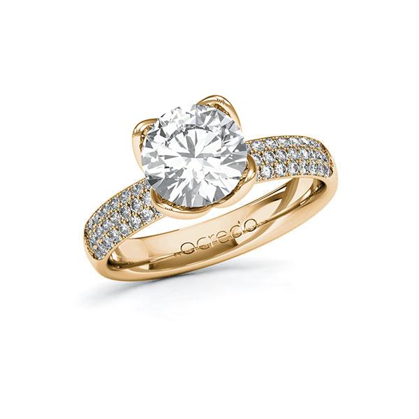Verlobungsring in Roségold 585 mit 2 ct. + zus. 0,432 ct. Brillant tw, vs tw, si von acredo - A-13MXH3-EE5-1R9WBGZ Verlobungsring in Roségold 585 mit 2 ct. + zus. 0,432 ct. Brillant tw, vs tw, si von acredo - A-13MXH3-EE5-1R9WBGZ