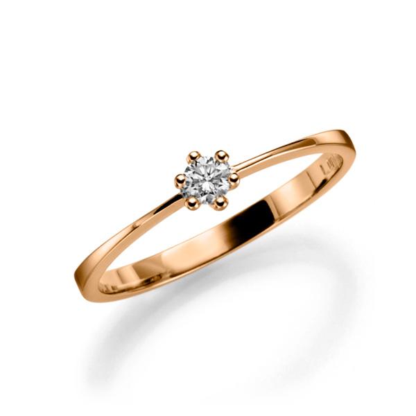 Verlobungsring in Roségold 585 mit zus. 0,05 ct. Brillant tw, vs von 123gold - E-2TVBF-E5-1TTQ0Z Verlobungsring in Roségold 585 mit zus. 0,05 ct. Brillant tw, vs von 123gold - E-2TVBF-E5-1TTQ0Z