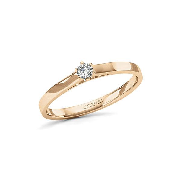 Verlobungsring in Roségold 585 mit zus. 0,1 ct. Brillant tw, si von acredo - A-11LHJU-EE5-NLZABZ Verlobungsring in Roségold 585 mit zus. 0,1 ct. Brillant tw, si von acredo - A-11LHJU-EE5-NLZABZ