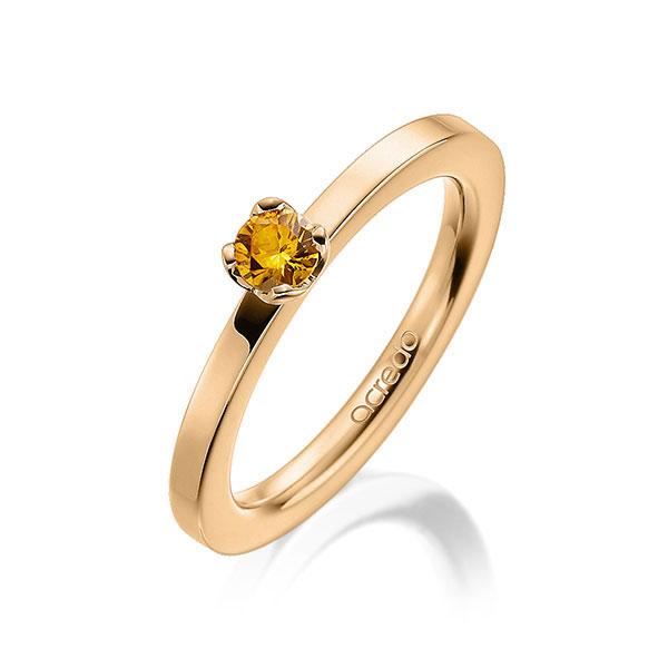 Verlobungsring in Roségold 585 mit zus. 0,25 ct. Brillant Saphir Gelb (A 8) von acredo - A-10GA3Y-E5-1RUNQ8Z Verlobungsring in Roségold 585 mit zus. 0,25 ct. Brillant Saphir Gelb (A 8) von acredo - A-10GA3Y-E5-1RUNQ8Z