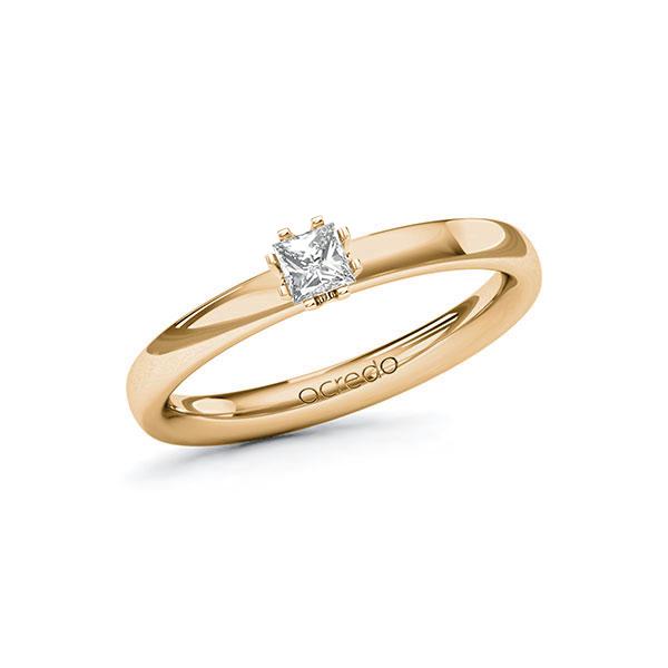 Verlobungsring in Roségold 585 mit zus. 0,2 ct. Prinzess-Diamant tw, vs von acredo - A-ZYCXE-EE5-1R46UWZ Verlobungsring in Roségold 585 mit zus. 0,2 ct. Prinzess-Diamant tw, vs von acredo - A-ZYCXE-EE5-1R46UWZ
