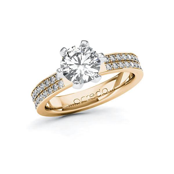 Verlobungsring in Roségold 585 Weissgold 585 mit 1,5 ct. + zus. 0,36 ct. Brillant tw, vs tw, si von acredo - A-ZXCFF-EW5-1R1USKZ Verlobungsring in Roségold 585 Weissgold 585 mit 1,5 ct. + zus. 0,36 ct. Brillant tw, vs tw, si von acredo - A-ZXCFF-EW5-1R1USKZ