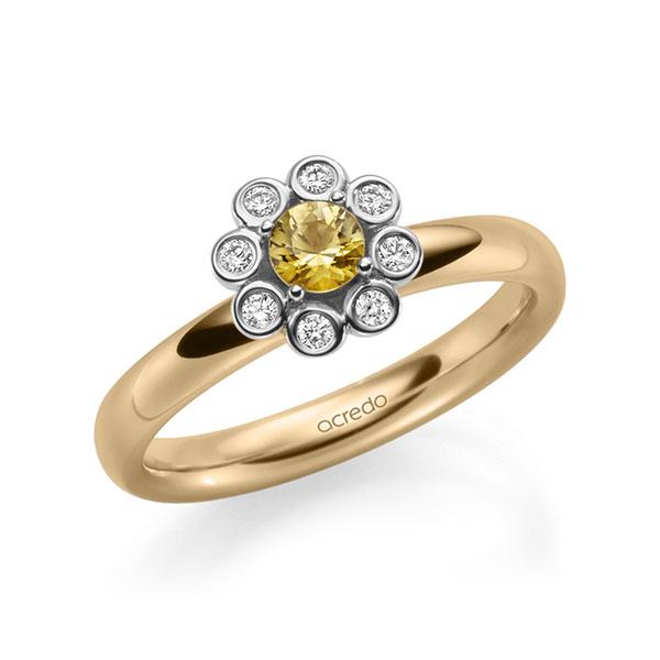 Verlobungsring in Roségold 585 Weissgold 585 mit zus. 0,37 ct. Brillant Saphir Gelb (A 8) tw, si von acredo - A-1391N1-EW5-1WPTIVZ Verlobungsring in Roségold 585 Weissgold 585 mit zus. 0,37 ct. Brillant Saphir Gelb (A 8) tw, si von acredo - A-1391N1-EW5-1WPTIVZ