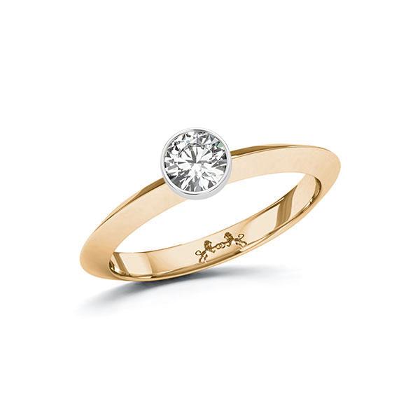 Verlobungsring in Roségold 585 Weißgold 750 mit 0,4 ct. Brillant tw, vs von Steinberg - Q-ZT65Q-E5-1IV50BZ Verlobungsring in Roségold 585 Weißgold 750 mit 0,4 ct. Brillant tw, vs von Steinberg - Q-ZT65Q-E5-1IV50BZ