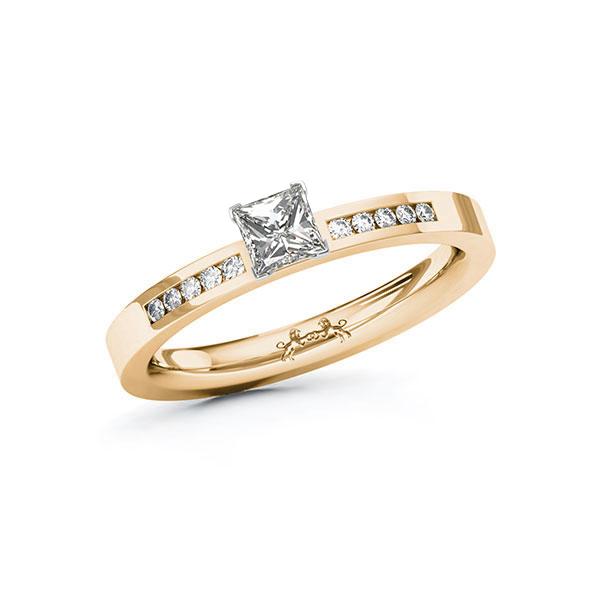 Verlobungsring in Roségold 585 Weißgold 750 mit 0,4 ct. + zus. 0,1 ct. Prinzess-Diamant tw, vs tw, si von Steinberg - Q-10AQAR-E5-1QGMAAZ Verlobungsring in Roségold 585 Weißgold 750 mit 0,4 ct. + zus. 0,1 ct. Prinzess-Diamant tw, vs tw, si von Steinberg - Q-10AQAR-E5-1QGMAAZ