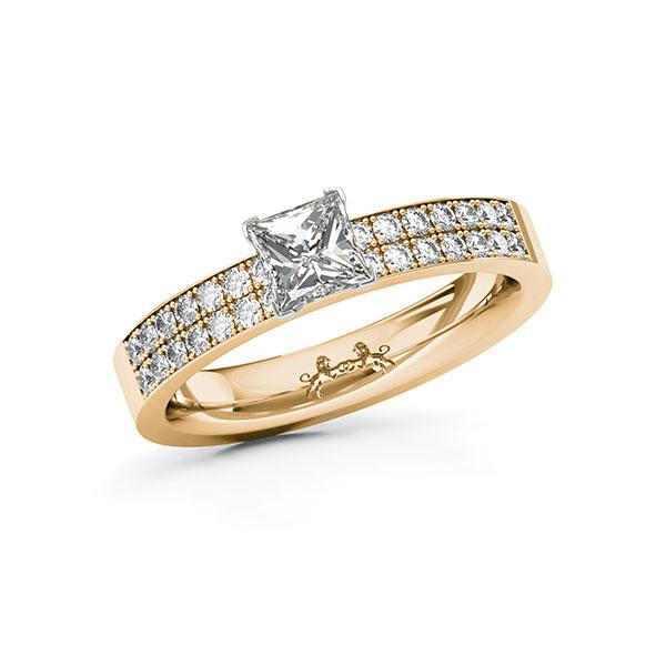 Verlobungsring in Roségold 585 Weißgold 750 mit 0,7 ct. + zus. 0,28 ct. Prinzess-Diamant tw, vs tw, si von Steinberg - Q-10AQ69-E5-1QNIE1Z Verlobungsring in Roségold 585 Weißgold 750 mit 0,7 ct. + zus. 0,28 ct. Prinzess-Diamant tw, vs tw, si von Steinberg - Q-10AQ69-E5-1QNIE1Z