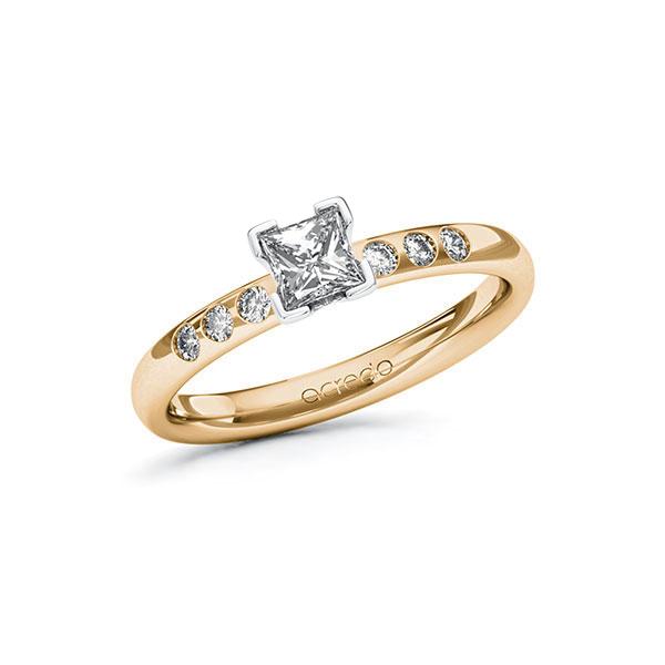 Verlobungsring in Roségold 750 Weißgold 750 mit 0,4 ct. + zus. 0,12 ct. Prinzess-Diamant tw, vs tw, si von acredo - A-10IHB3-EW7-1R9Y7QZ Verlobungsring in Roségold 750 Weißgold 750 mit 0,4 ct. + zus. 0,12 ct. Prinzess-Diamant tw, vs tw, si von acredo - A-10IHB3-EW7-1R9Y7QZ