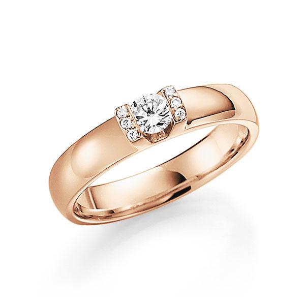 Verlobungsring in Rotgold 585 mit 0,3 ct. + zus. 0,04 ct. Brillant tw, si von 123GOLD - E-FIT8G-R5-1RHNAEZ Verlobungsring in Rotgold 585 mit 0,3 ct. + zus. 0,04 ct. Brillant tw, si von 123GOLD - E-FIT8G-R5-1RHNAEZ