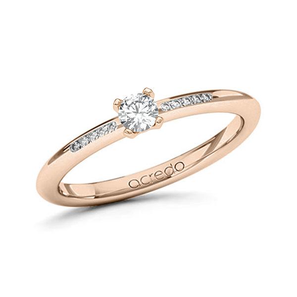 Verlobungsring in Rotgold 585 mit 0,3 ct. + zus. 0,05 ct. Brillant tw, si von acredo - A-149ZXU-R5-1YEBEFZ Verlobungsring in Rotgold 585 mit 0,3 ct. + zus. 0,05 ct. Brillant tw, si von acredo - A-149ZXU-R5-1YEBEFZ