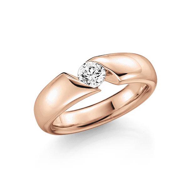 Verlobungsring in Rotgold 585 mit 0,4 ct. Brillant tw, si von 123gold - E-2VB60-R5-1R7K5LZ Verlobungsring in Rotgold 585 mit 0,4 ct. Brillant tw, si von 123gold - E-2VB60-R5-1R7K5LZ