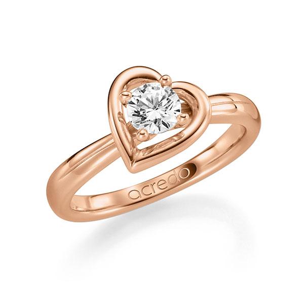 Verlobungsring in Rotgold 585 mit 0,4 ct. Brillant tw, si von acredo - A-F6AQB-R5-1R7K9JZ Verlobungsring in Rotgold 585 mit 0,4 ct. Brillant tw, si von acredo - A-F6AQB-R5-1R7K9JZ