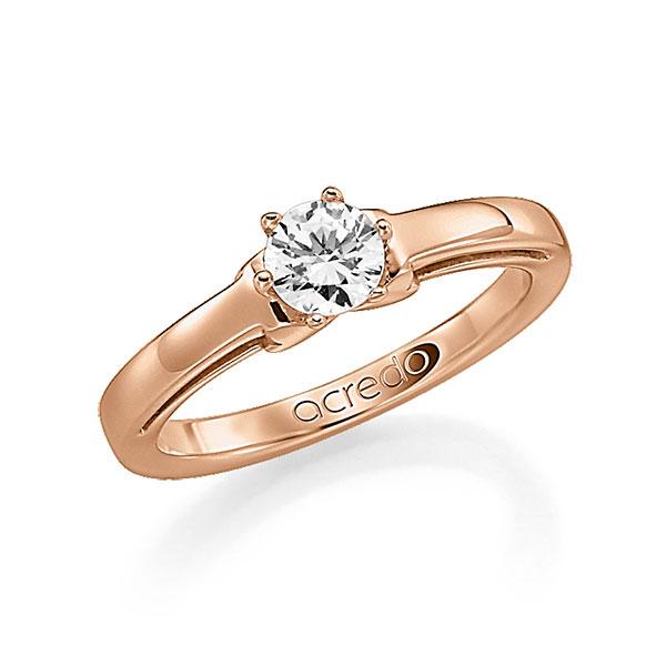 Verlobungsring in Rotgold 585 mit 0,4 ct. Brillant tw, si von acredo - A-F9K6B-R5-1R7K5FZ Verlobungsring in Rotgold 585 mit 0,4 ct. Brillant tw, si von acredo - A-F9K6B-R5-1R7K5FZ