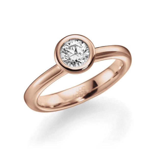 Verlobungsring in Rotgold 585 mit 0,4 ct. Brillant tw, vs von acredo - A-10M4A9-R5-1IV50BZ Verlobungsring in Rotgold 585 mit 0,4 ct. Brillant tw, vs von acredo - A-10M4A9-R5-1IV50BZ