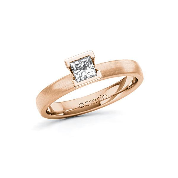 Verlobungsring in Rotgold 585 mit 0,4 ct. Prinzess-Diamant tw, vs von acredo - A-10G5BQ-RR5-1R46T1Z Verlobungsring in Rotgold 585 mit 0,4 ct. Prinzess-Diamant tw, vs von acredo - A-10G5BQ-RR5-1R46T1Z