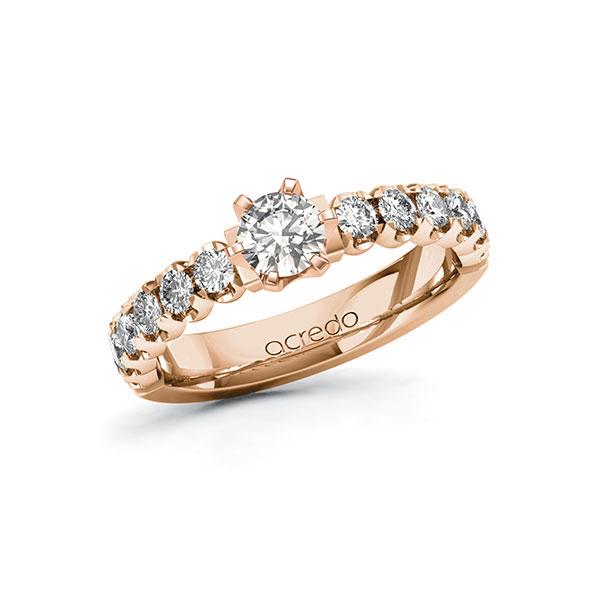 Verlobungsring in Rotgold 585 mit 0,4 ct. + zus. 0,6 ct. tw, si von acredo - A-10DEYT-RR5-1WWR1HZ Verlobungsring in Rotgold 585 mit 0,4 ct. + zus. 0,6 ct. tw, si von acredo - A-10DEYT-RR5-1WWR1HZ