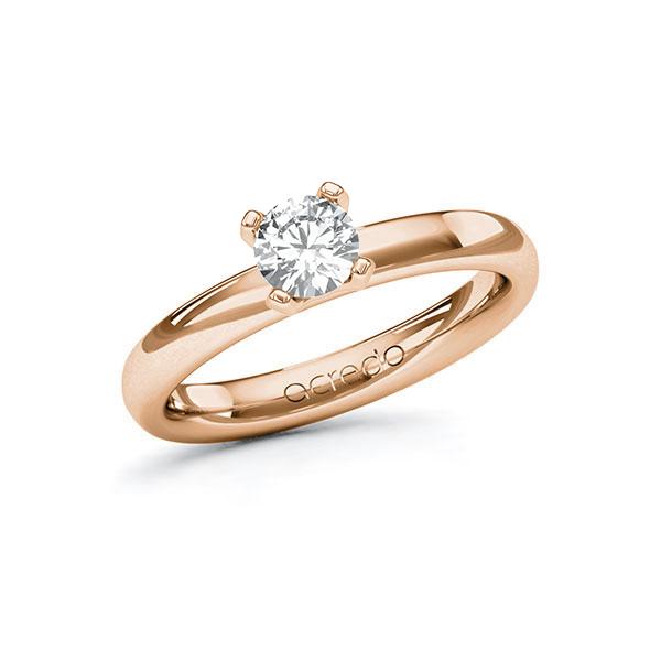 Verlobungsring in Rotgold 585 mit 0,5 ct. Brillant tw, si von acredo - A-10G2L2-RR5-1RA03MZ Verlobungsring in Rotgold 585 mit 0,5 ct. Brillant tw, si von acredo - A-10G2L2-RR5-1RA03MZ