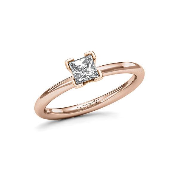 Verlobungsring in Rotgold 585 mit 0,5 ct. Prinzess-Diamant tw, vs von acredo - A-115N56-RR5-1QLNLJZ Verlobungsring in Rotgold 585 mit 0,5 ct. Prinzess-Diamant tw, vs von acredo - A-115N56-RR5-1QLNLJZ