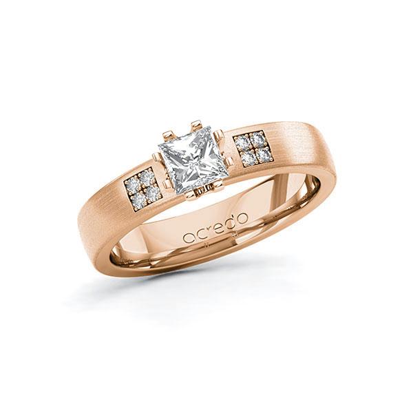 Verlobungsring in Rotgold 585 mit 0,5 ct. + zus. 0,064 ct. Prinzess-Diamant tw, vs tw, si von acredo - A-10G3J5-RR5-1R9RQ3Z Verlobungsring in Rotgold 585 mit 0,5 ct. + zus. 0,064 ct. Prinzess-Diamant tw, vs tw, si von acredo - A-10G3J5-RR5-1R9RQ3Z