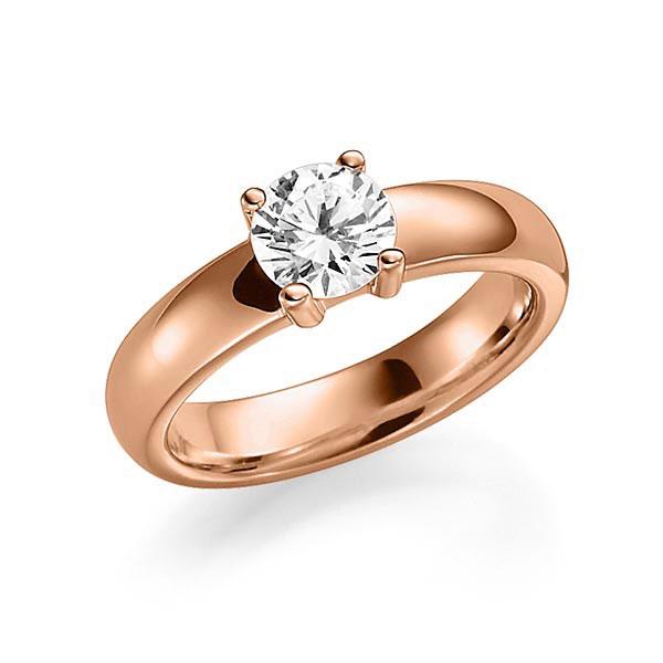 Verlobungsring in Rotgold 585 mit 0,7 ct. Brillant tw, si von 123gold - E-TVLBW-R5-1R7K9LZ Verlobungsring in Rotgold 585 mit 0,7 ct. Brillant tw, si von 123gold - E-TVLBW-R5-1R7K9LZ