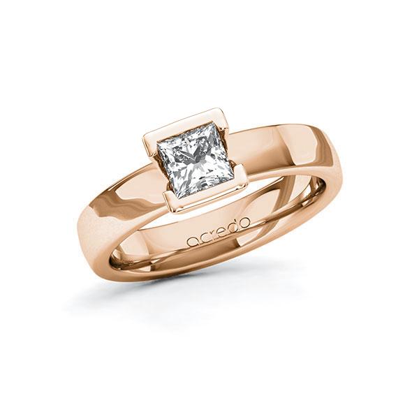 Verlobungsring in Rotgold 585 mit 0,7 ct. Prinzess-Diamant tw, vs von acredo - A-10GCPX-RR5-1R46T2Z Verlobungsring in Rotgold 585 mit 0,7 ct. Prinzess-Diamant tw, vs von acredo - A-10GCPX-RR5-1R46T2Z