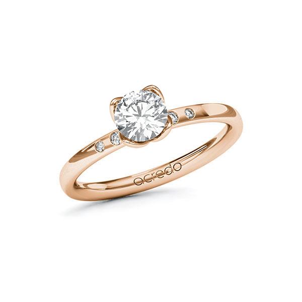 Verlobungsring in Rotgold 585 mit 0,7 ct. + zus. 0,03 ct. Brillant tw, si von acredo - A-10EPRV-RR5-1R7TYNZ Verlobungsring in Rotgold 585 mit 0,7 ct. + zus. 0,03 ct. Brillant tw, si von acredo - A-10EPRV-RR5-1R7TYNZ